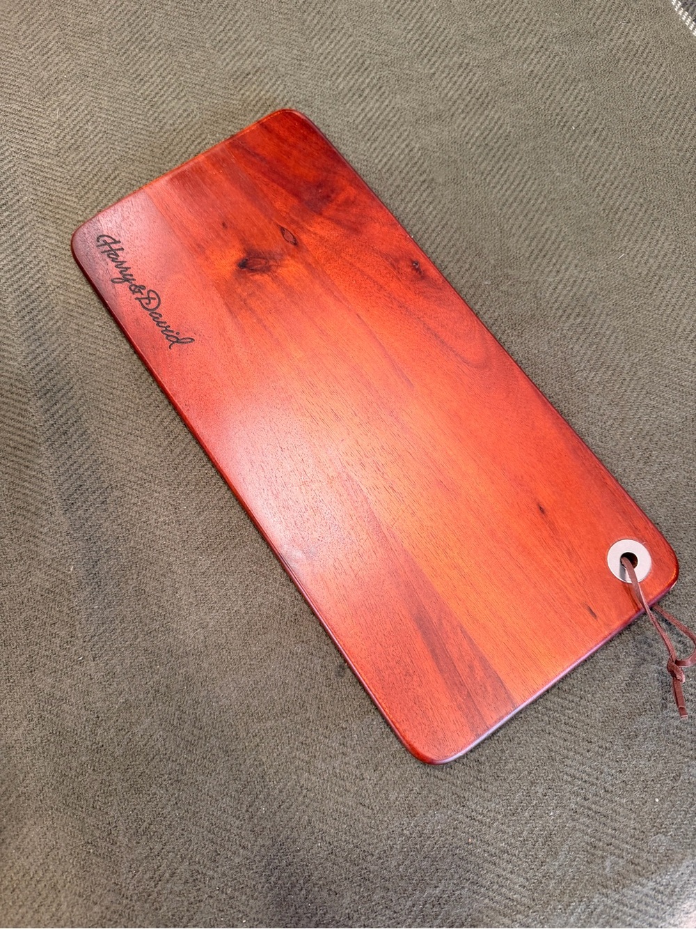 Harry & David Acacia Wood Charcuterie Cheese Board Serving Platter 7x15